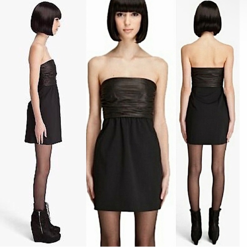 Theory Leather Mini Dress